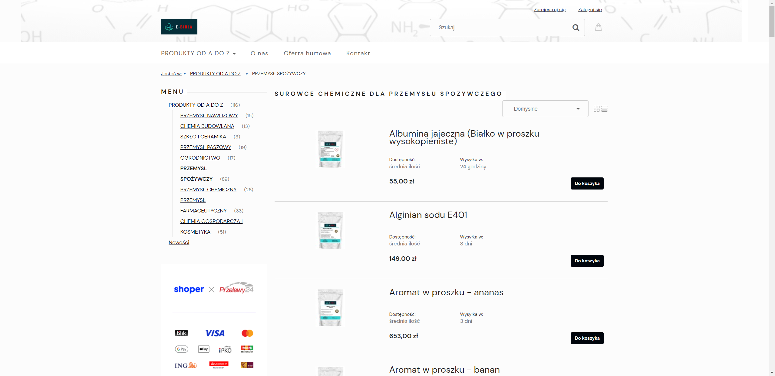 Surowce dla przemysłu spożywczego w praktyce - przykłady zastosowań w produkcji żywności