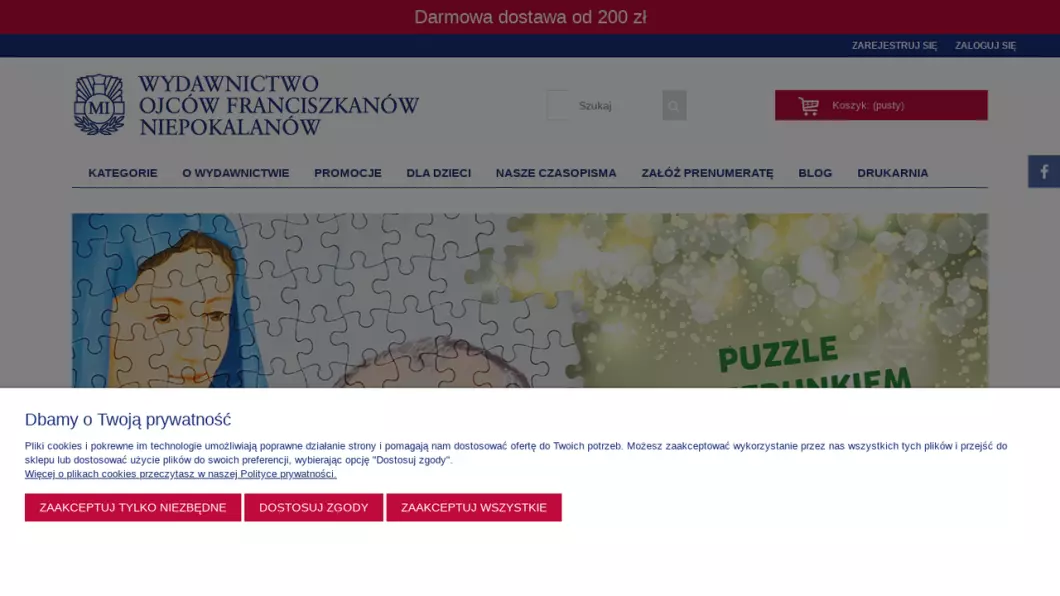 Zrzut ekranu strony internetowej firmy Sklep z dewocjonaliami | WOF Niepokalanów
