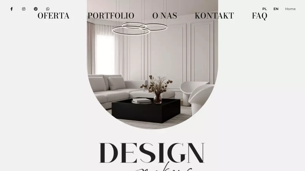Zrzut ekranu strony internetowej firmy DESIGN makers
