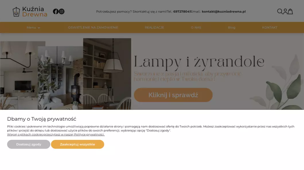 Zrzut ekranu strony internetowej firmy Lampy ręcznie robione | Polski producent oświetlenia crafdeco.com