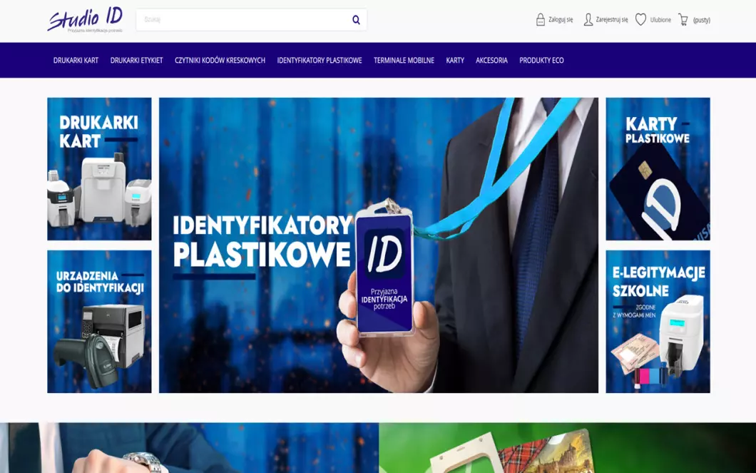 Zrzut ekranu strony internetowej firmy Studio ID