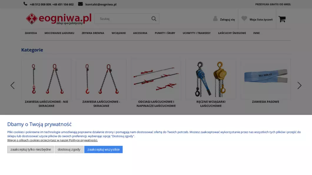 Zrzut ekranu strony internetowej firmy eogniwa.pl