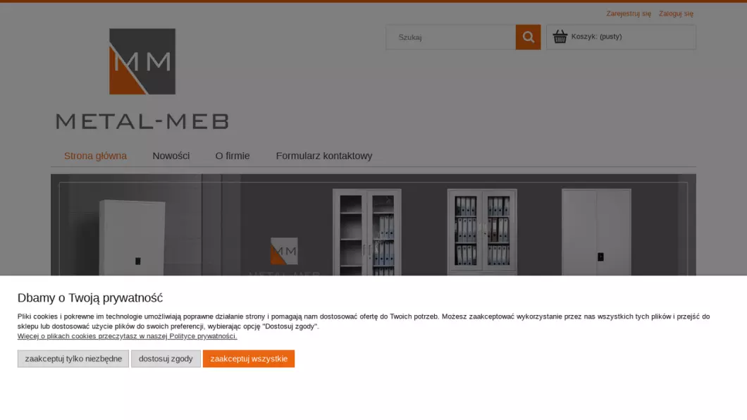 Zrzut ekranu strony internetowej firmy Metal-Meb - meble metalowe
