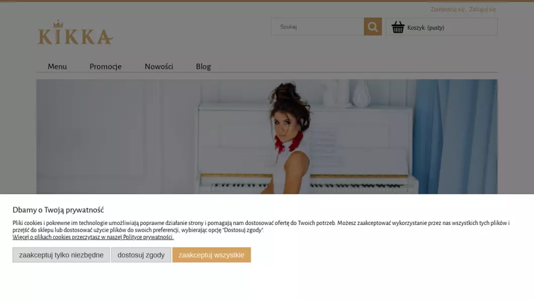 Zrzut ekranu strony internetowej firmy KIKKA Biżuteria